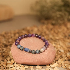 Artlesslife Capricorn Makar Rashi Amethyst Stone Bracelet