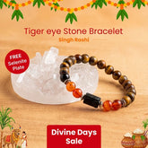 Artlesslife Leo Singh Rashi Tiger Eye Stone Bracelet