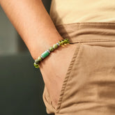 Artlesslife Virgo Kanya Rashi Green Agate Stone Bracelet