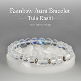 Libra Tula Rashi Rainbow Aura Stone Bracelet