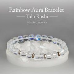 Artlesslife Libra Tula Rashi Rainbow Aura Stone Bracelet