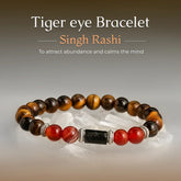 Artlesslife Leo Singh Rashi Tiger Eye Stone Bracelet