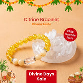 Artlesslife Sagittarius Dhanu Rashi Citrine Stone Bracelet