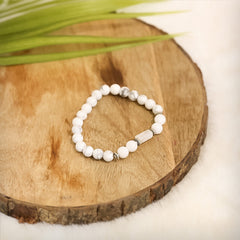 Artlesslife Cancer Karka Rashi Howlite Stone Bracelet