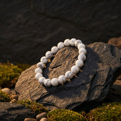 Artlesslife Genuine Howlite Stone Bracelet