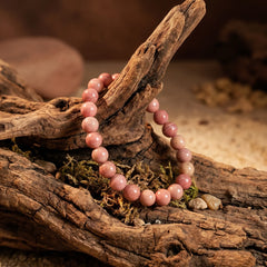 Artlesslife Genuine Rhodochrosite Stone Bracelet