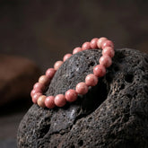 Artlesslife Genuine Rhodochrosite Stone Bracelet
