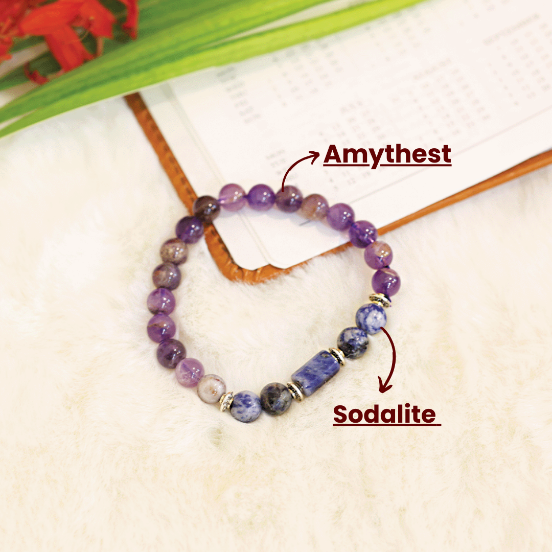 Artlesslife Capricorn Makar Rashi Amethyst Stone Bracelet