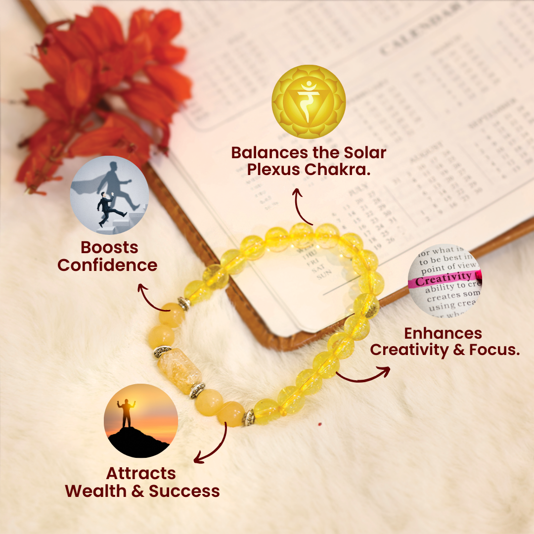 Artlesslife Sagittarius Dhanu Rashi Citrine Stone Bracelet