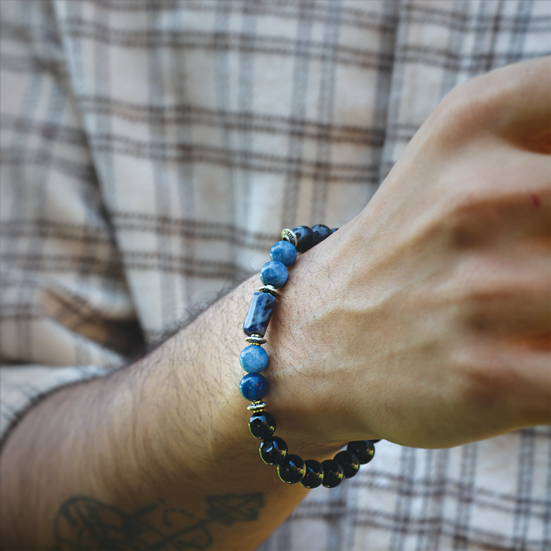 Artlesslife Aquarius Kumbh Rashi Black Tourmaline Stone Bracelet