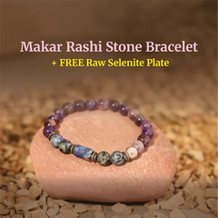 Artlesslife Capricorn Makar Rashi Amethyst Stone Bracelet