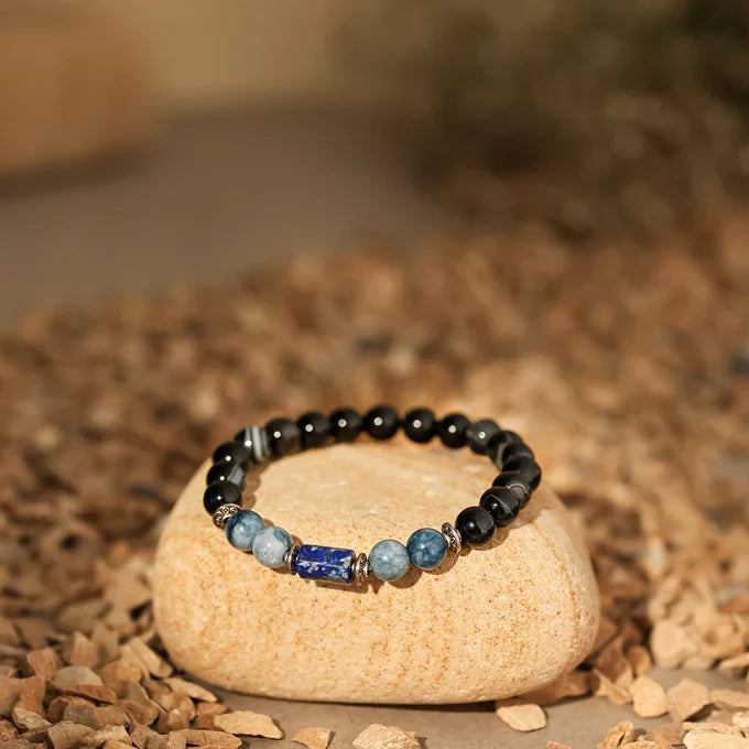 Artlesslife Aquarius Kumbh Rashi Black Tourmaline Stone Bracelet