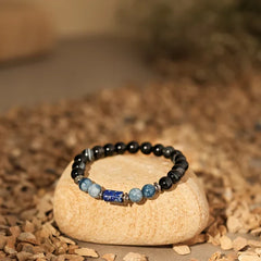 Artlesslife Aquarius Kumbh Rashi Black Tourmaline Stone Bracelet