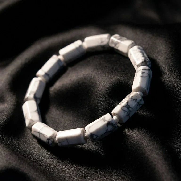 Artlesslife Genuine Howlite Stone Bracelet