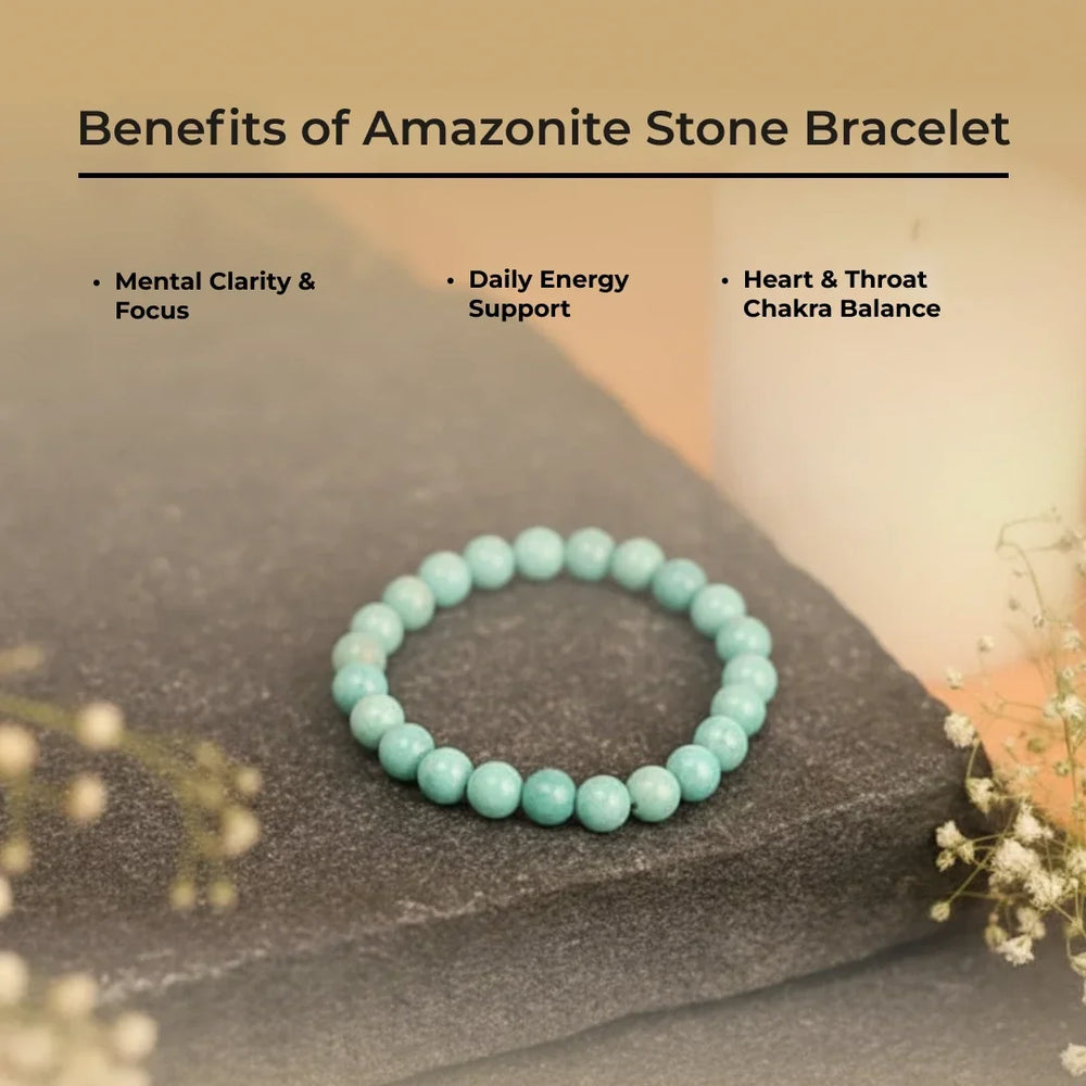 Artlesslife Genuine Amazonite Stone Bracelet
