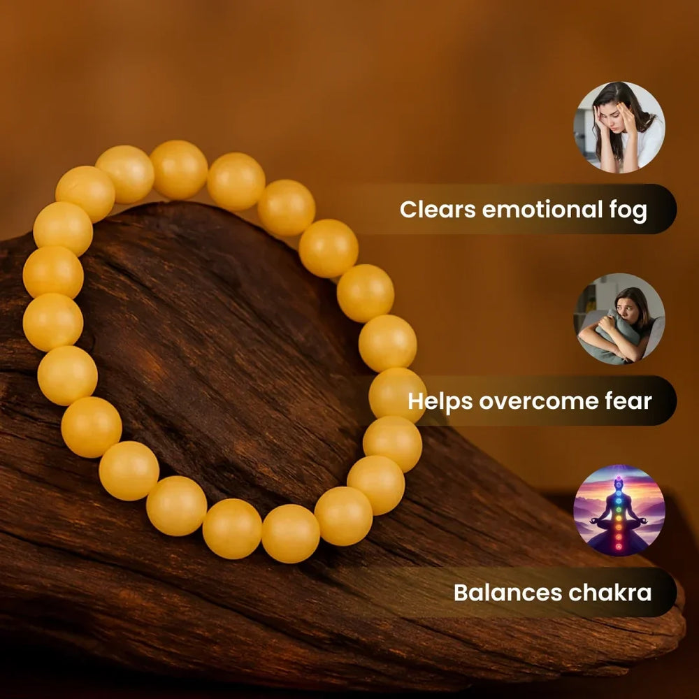 Artlesslife Genuine Yellow Aventurine Stone Bracelet
