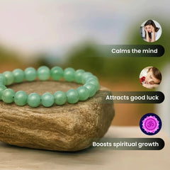 Artlesslife Genuine Green Aventurine Stone Bracelet
