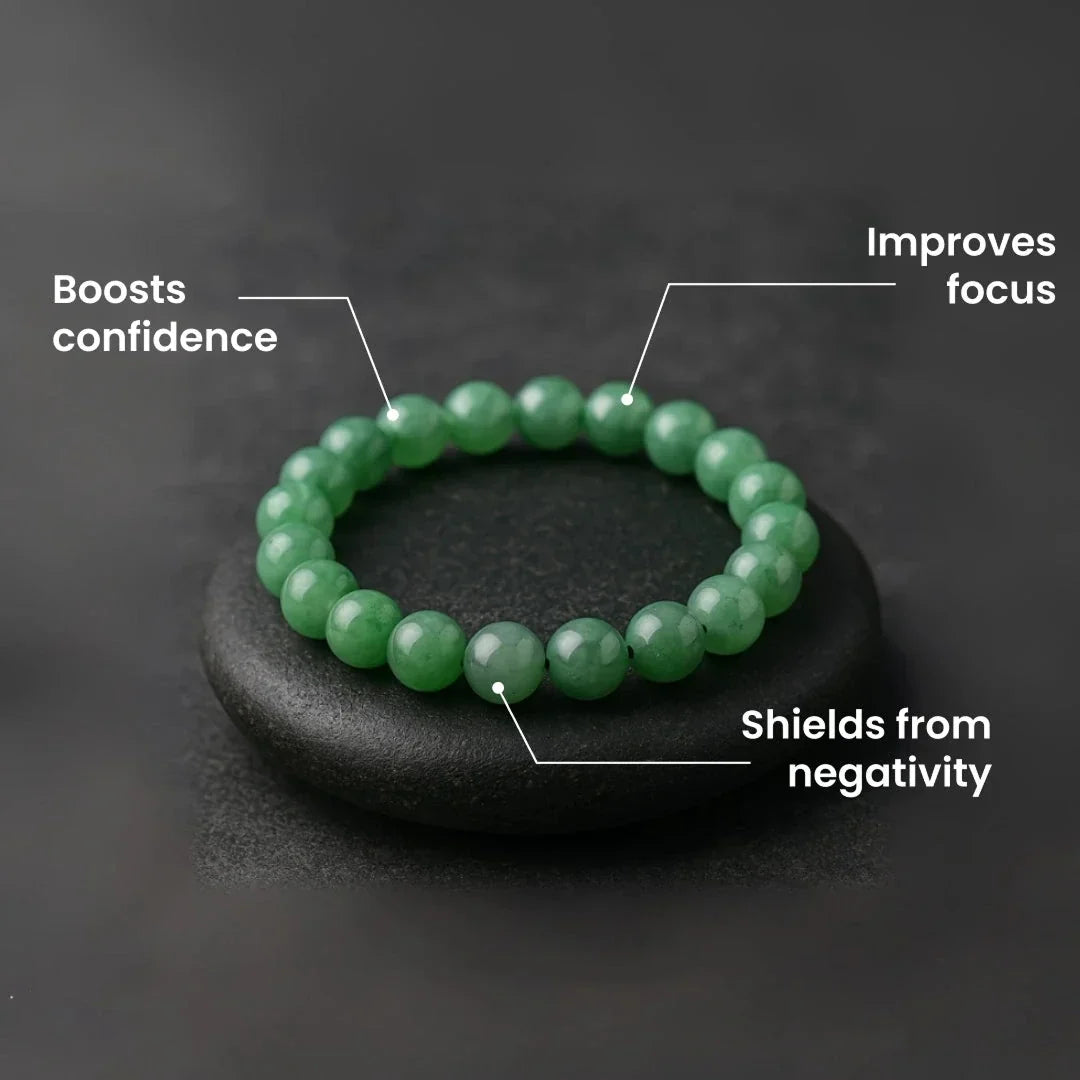 Artlesslife Wear Genuine Green Aventurine Stone Bracelet