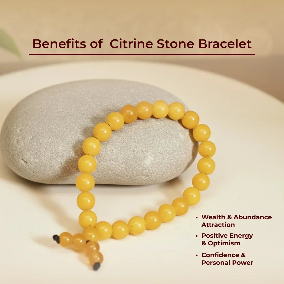 Artlesslife Genuine Citrine Stone Bracelet