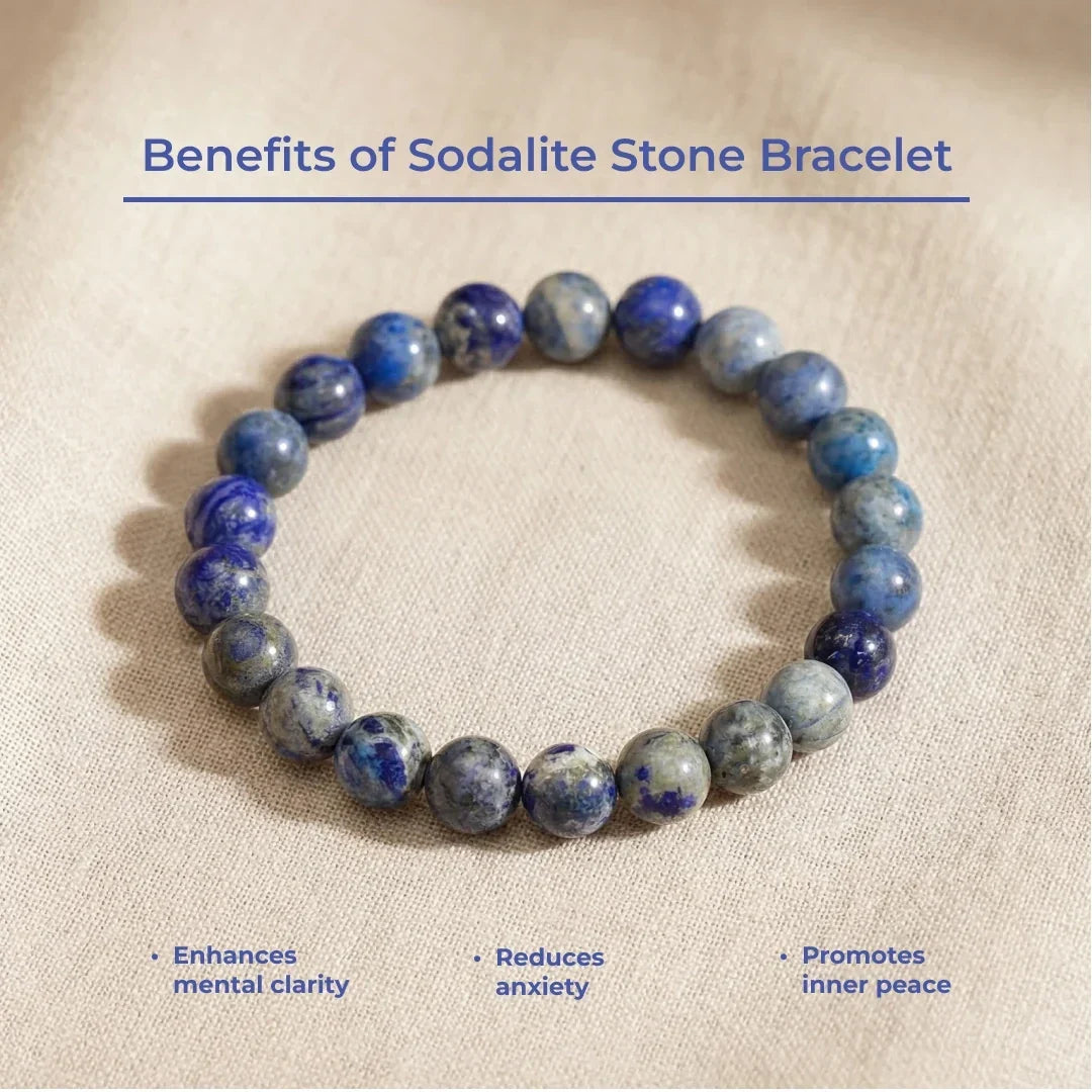 Artlesslife Wear Genuine Sodalite Stone Bracelet