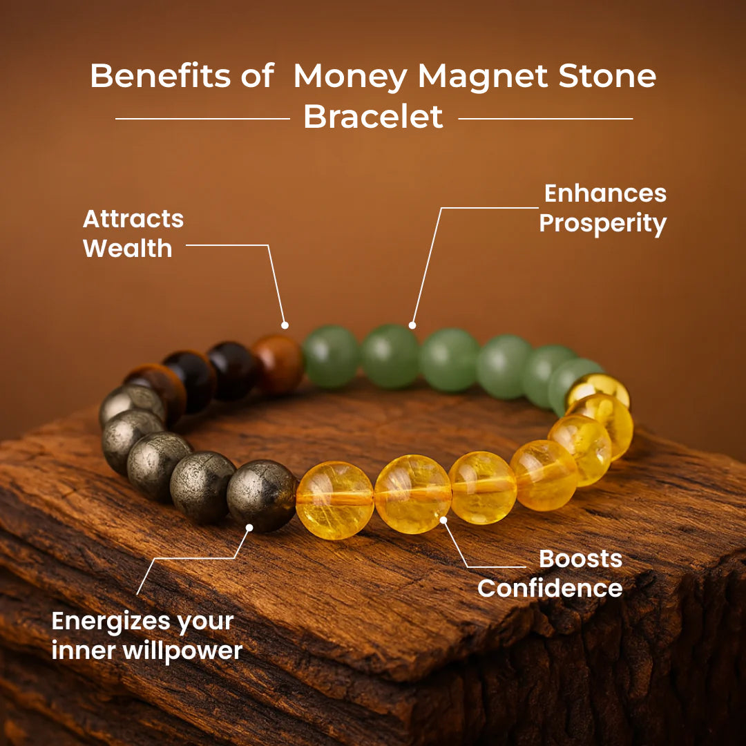 Artlesslife Genuine Money Magnet Stone Bracelet
