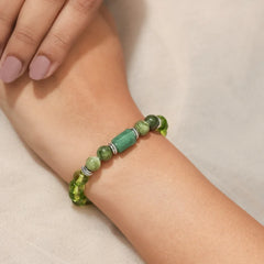 Artlesslife Virgo Kanya Rashi Green Agate Stone Bracelet