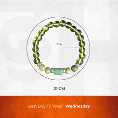 Artlesslife Virgo Kanya Rashi Green Agate Stone Bracelet