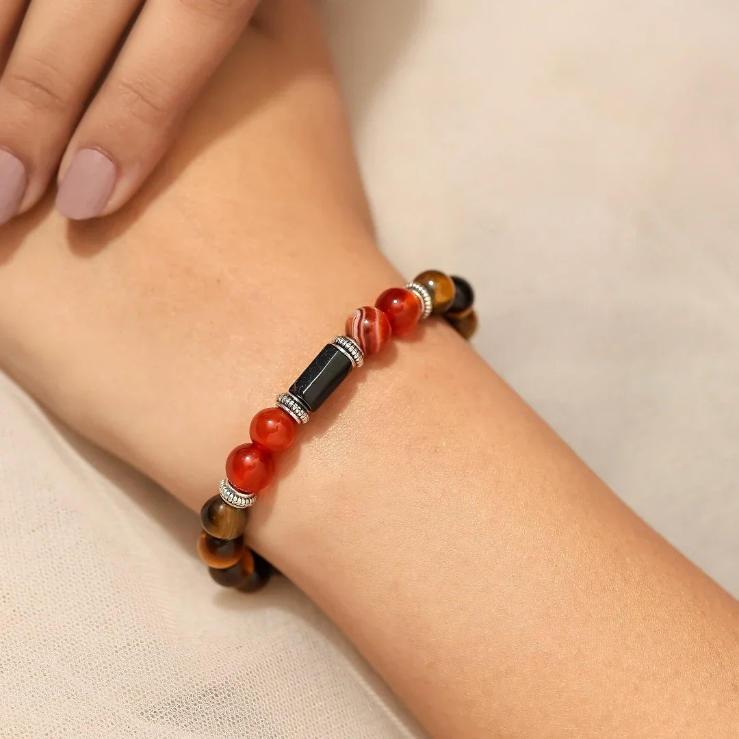 Artlesslife Leo Singh Rashi Tiger Eye Stone Bracelet