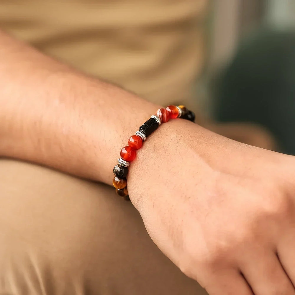 Artlesslife Leo Singh Rashi Tiger Eye Stone Bracelet