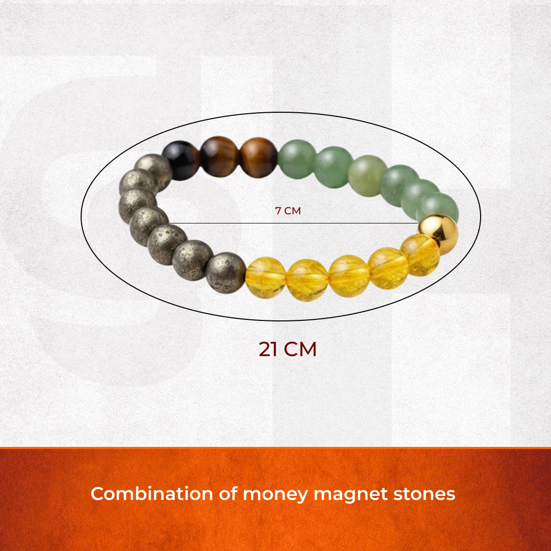 Artlesslife Genuine Money Magnet Stone Bracelet