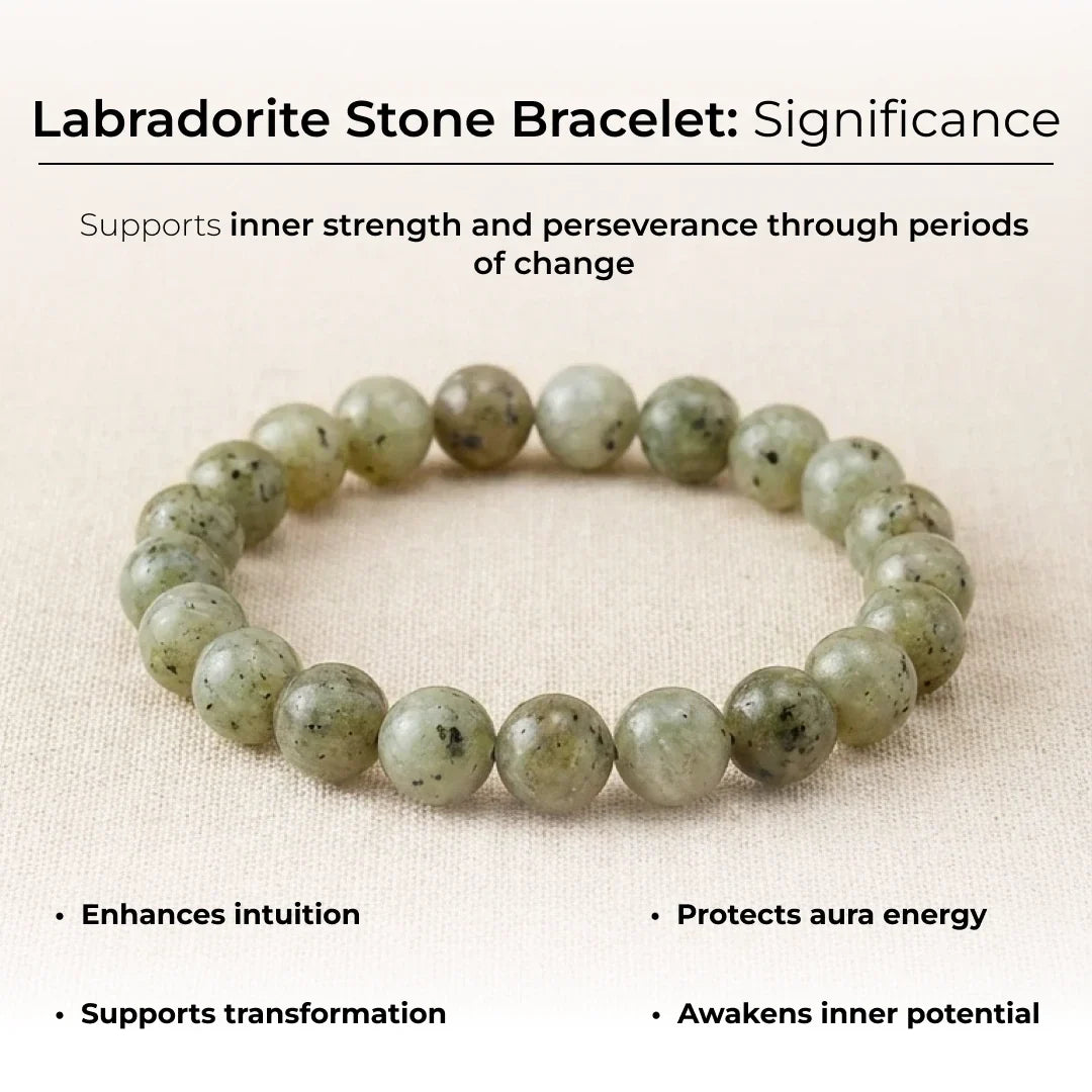 Artlesslife Genuine Labradorite Stone Bracelet