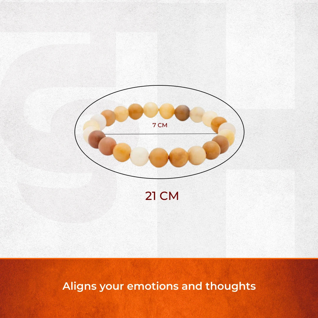 Artlesslife Genuine Yellow Aventurine Stone Bracelet