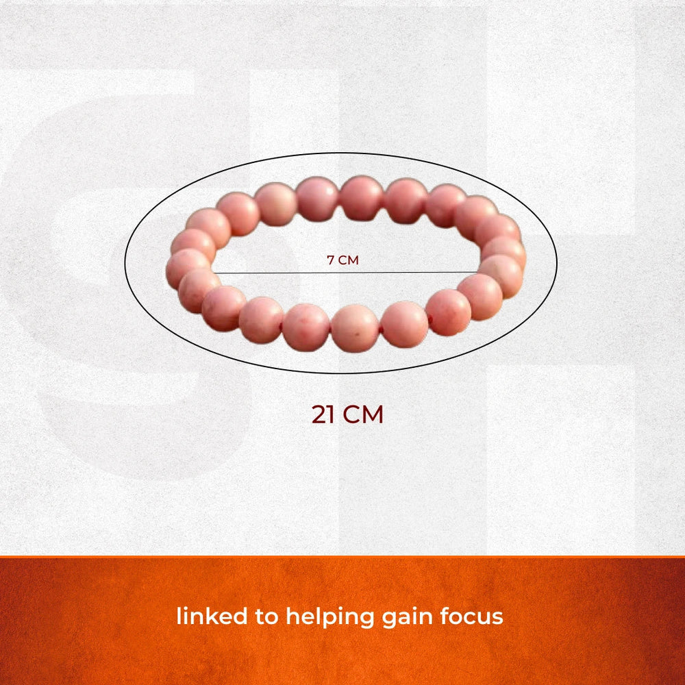 Artlesslife Genuine Rhodochrosite Stone Bracelet