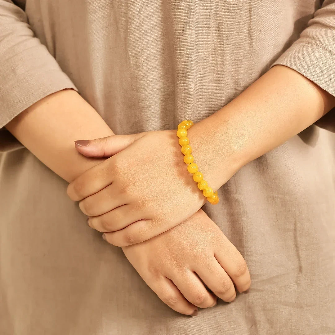 Artlesslife Genuine Citrine Stone Bracelet