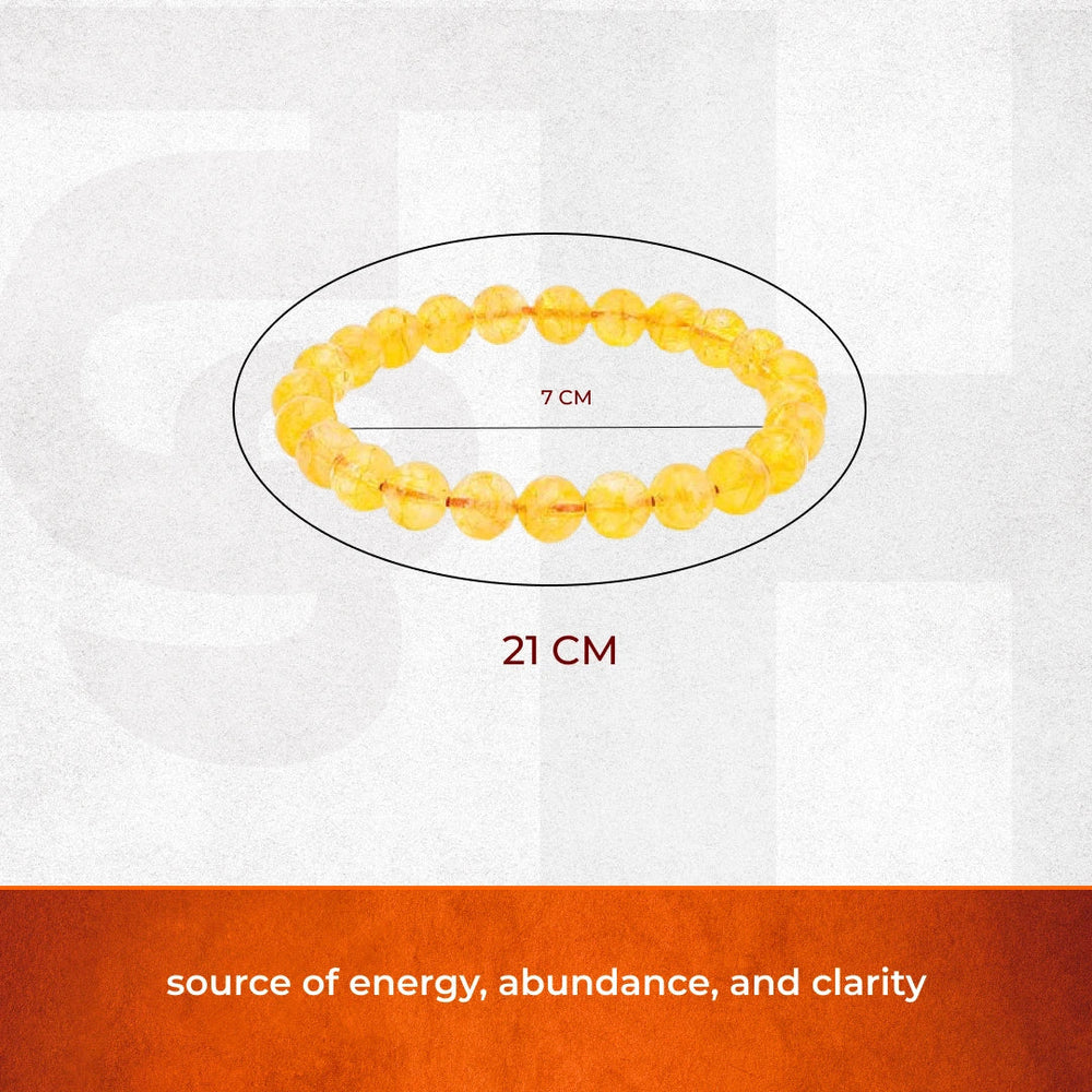 Artlesslife Genuine Citrine Stone Bracelet
