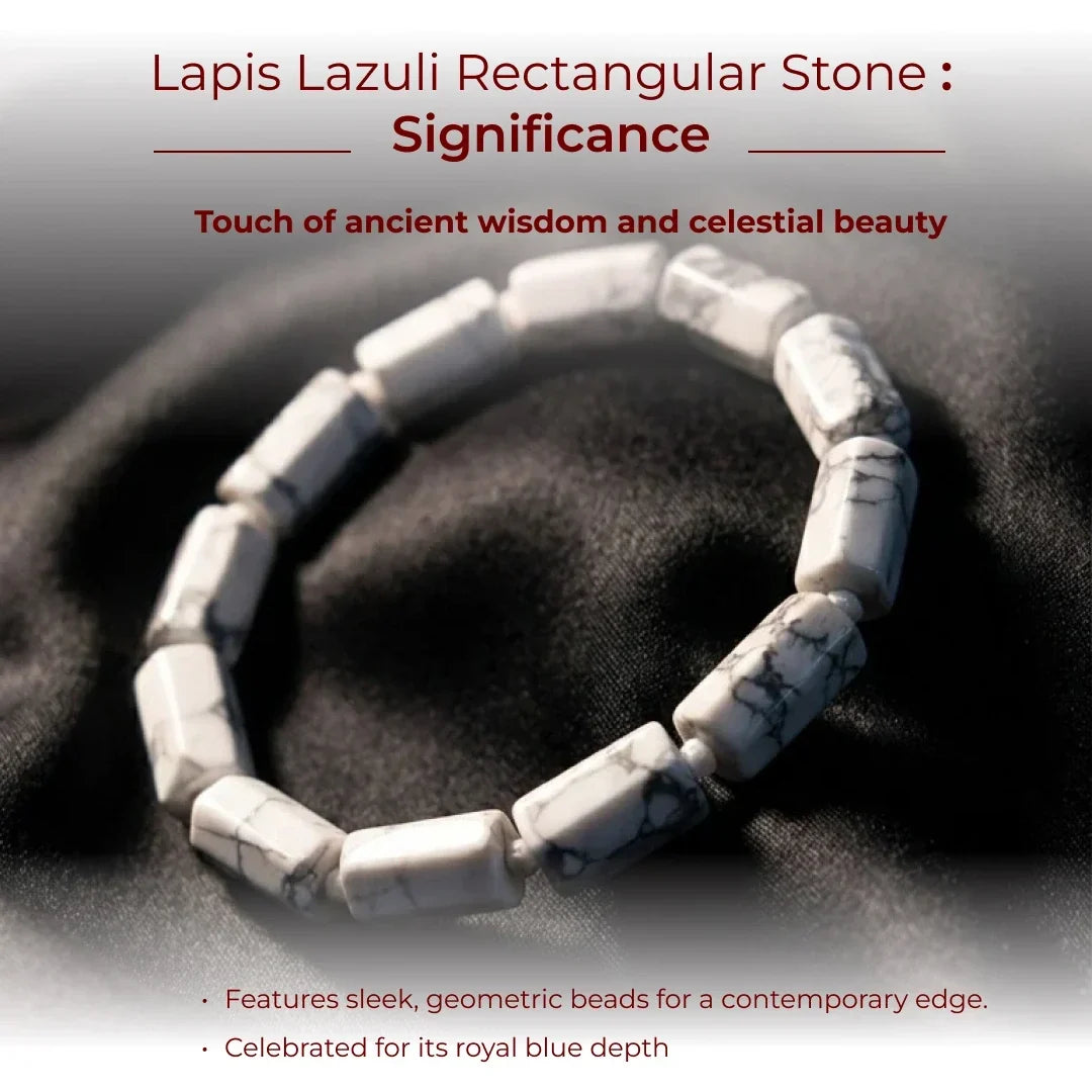 Artlesslife Genuine Howlite Stone Bracelet