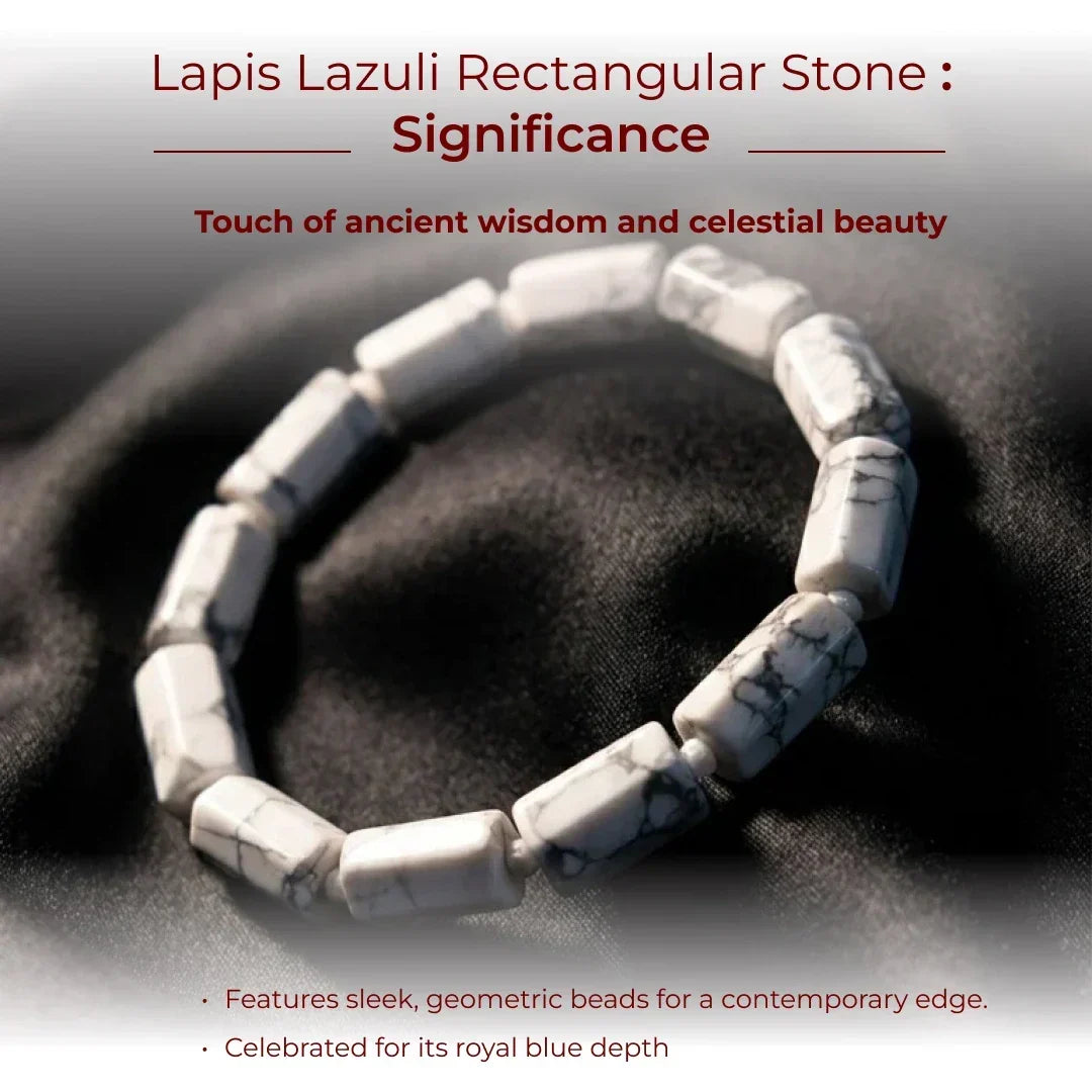 Artlesslife Genuine Howlite Stone Bracelet