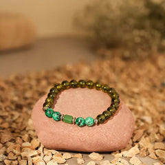 Artlesslife Virgo Kanya Rashi Green Agate Stone Bracelet