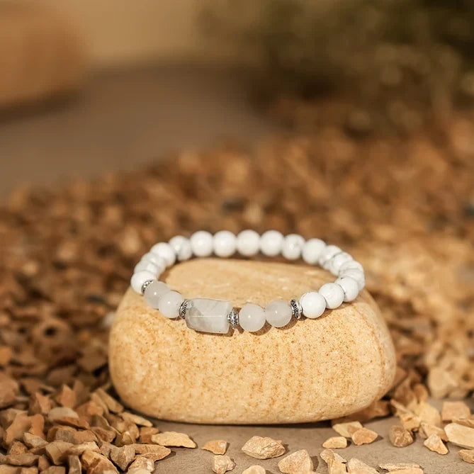 Artlesslife Cancer Karka Rashi Howlite Stone Bracelet