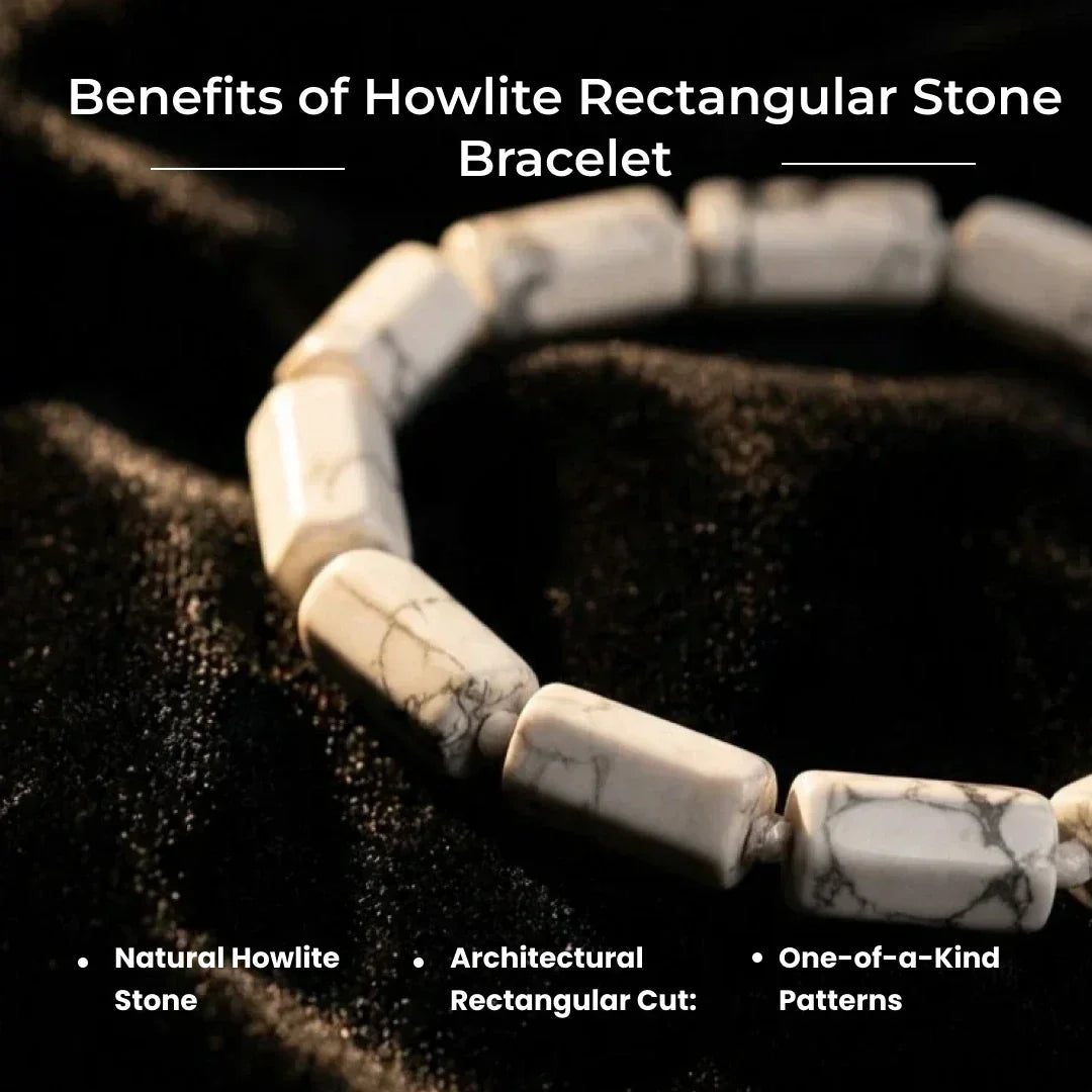 Artlesslife Wear Genuine Howlite Stone Bracelet