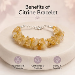 Artlesslife Genuine Citrine Sunela Stone Bracelet