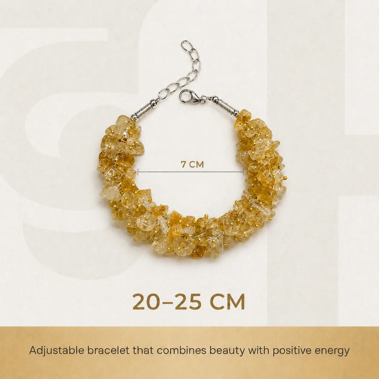 Artlesslife Genuine Citrine Sunela Stone Bracelet
