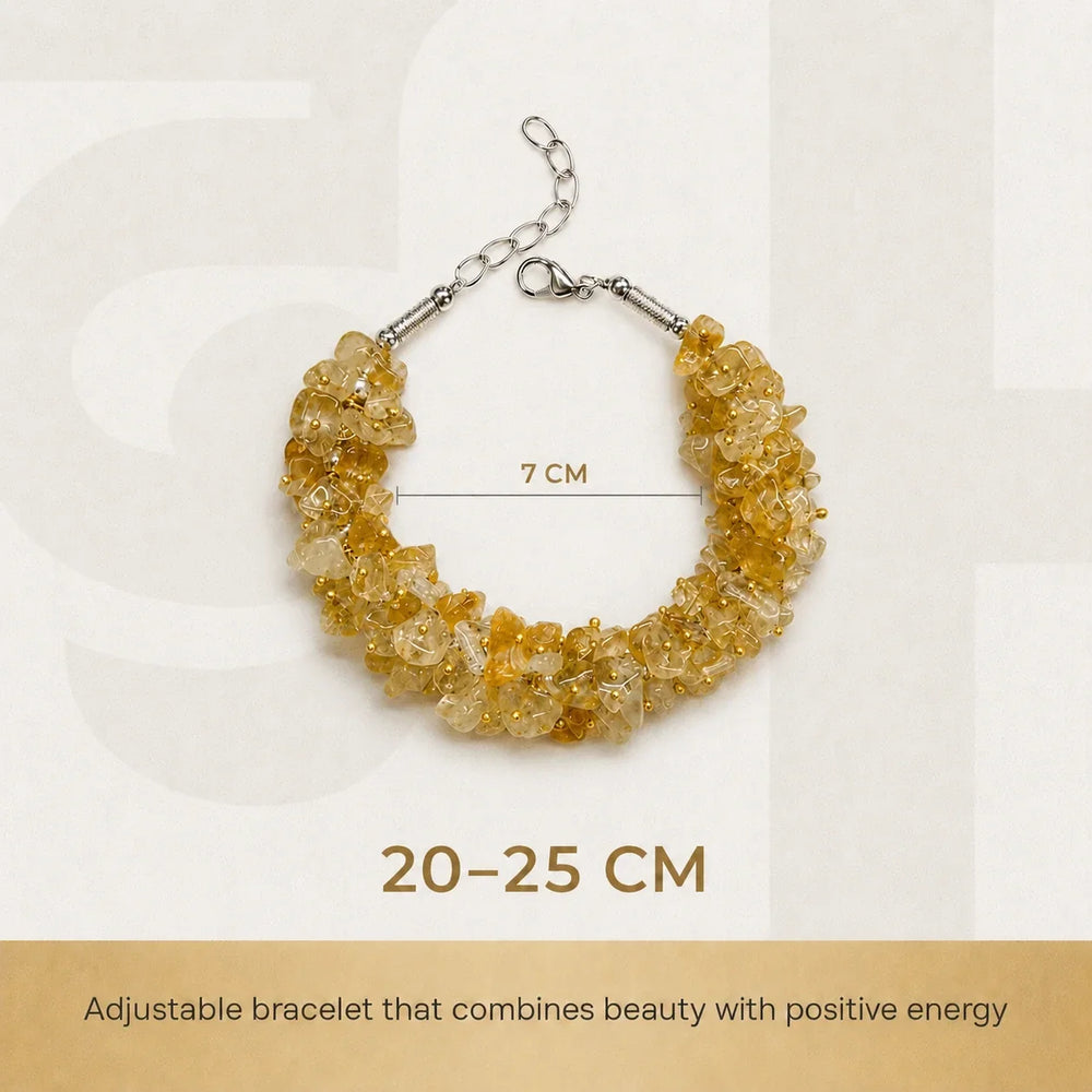 Artlesslife Genuine Citrine Sunela Stone Bracelet
