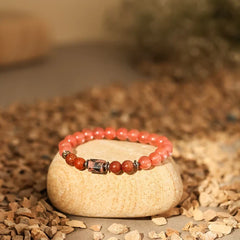 Artlesslife Scorpio Vrishchik Rashi Rose Quartz Stone Bracelet