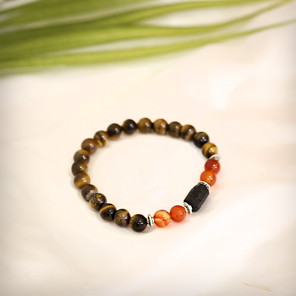 Artlesslife Leo Singh Rashi Tiger Eye Stone Bracelet