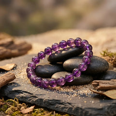Artlesslife Genuine Amethyst Stone Bracelet