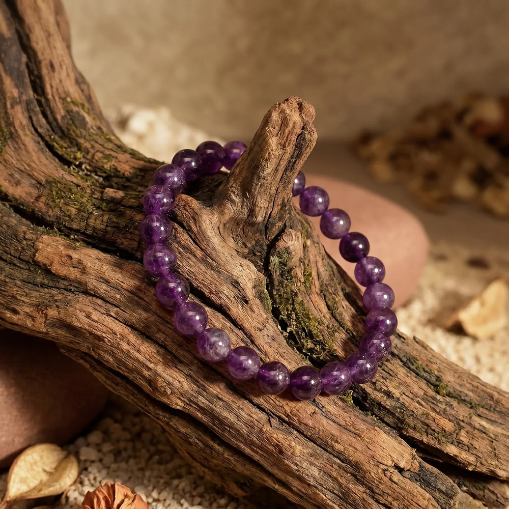 Artlesslife Genuine Amethyst Stone Bracelet