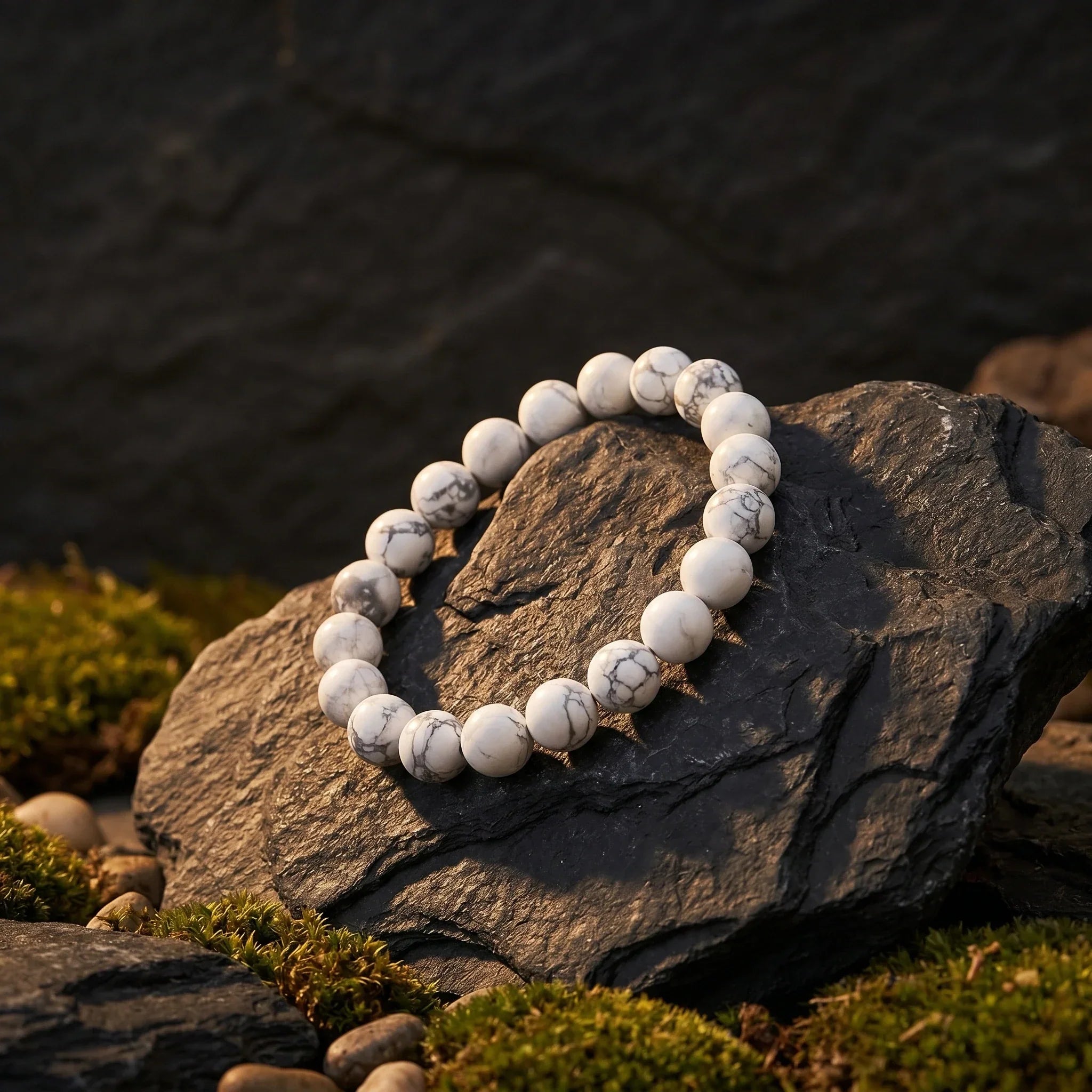 Artlesslife Genuine Howlite Stone Bracelet