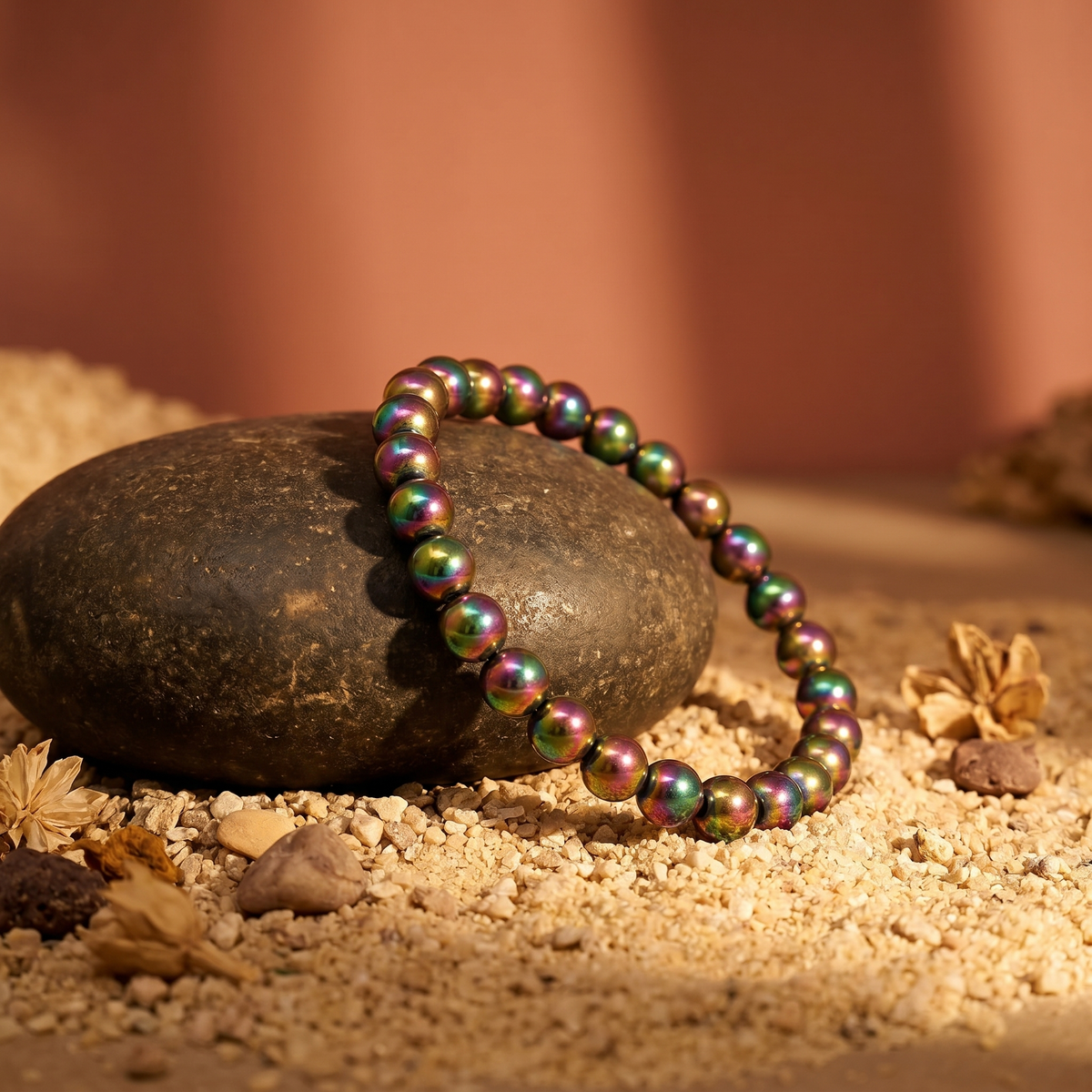 Artlesslife Wear Genuine Hematite Aura Stone Bracelet