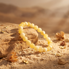 Artlesslife Genuine Yellow Calcite Stone Bracelet